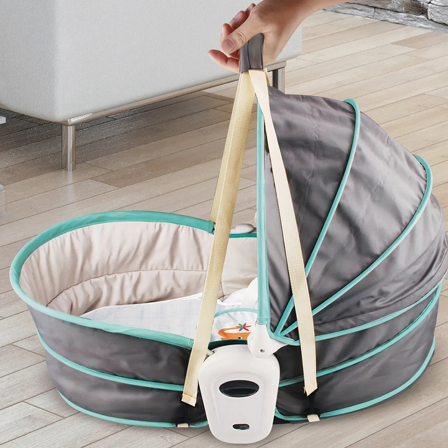 Mastela 5-in-1 Rocker & Bassinet with Canopy, Soothing Music & Soft Toys – Ultimate Multi-Functional Baby Cradle