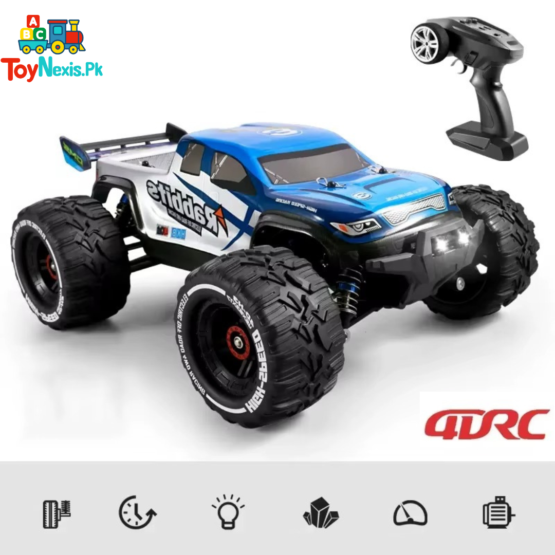4DRC High Speed RC Monster Truck | 1:10 Scale 4x4 Off-Road Remote Control Car | 50km/h Professional Racing Truck | 8+ Years
