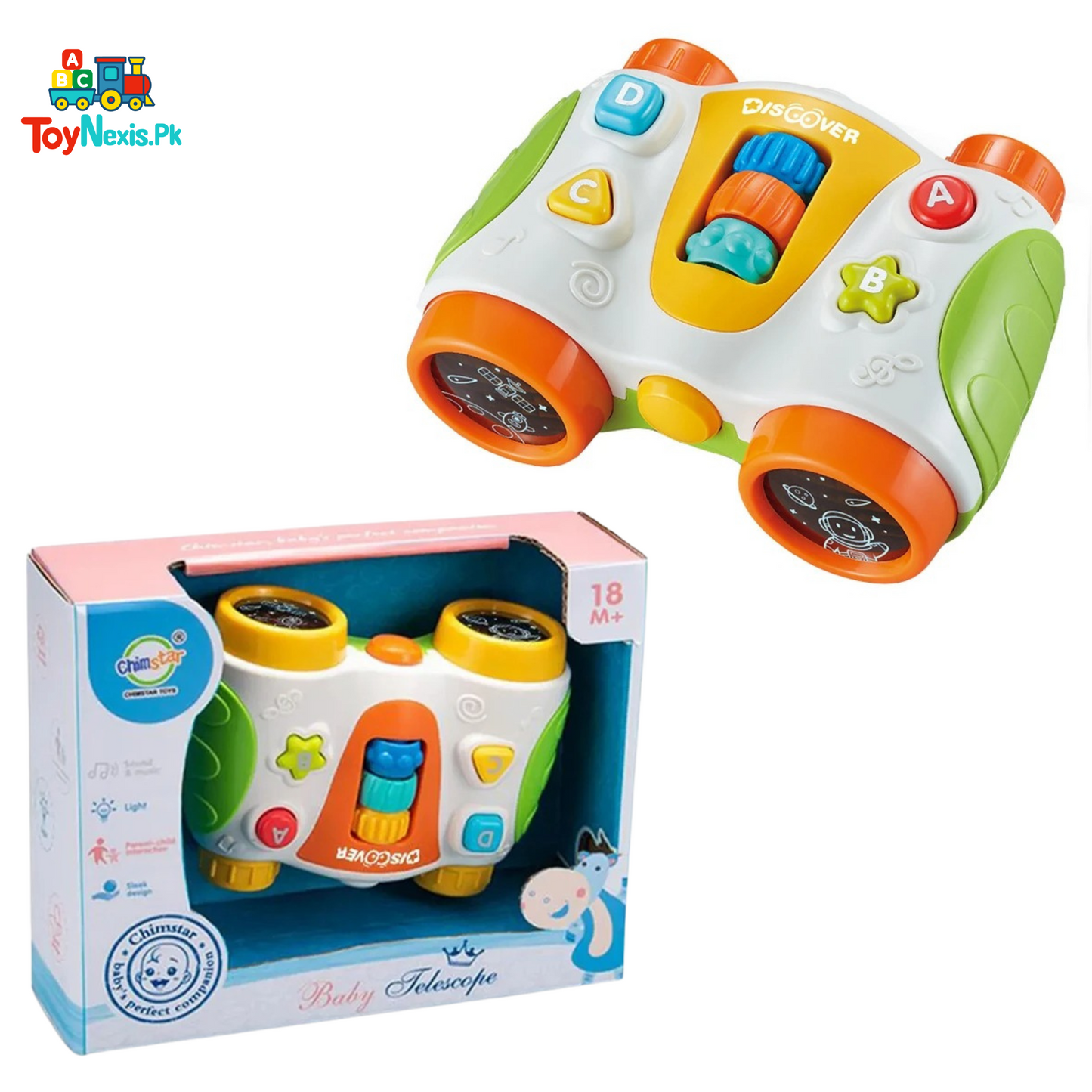 ChimStar Discover & Learn Musical Binoculars Toy |Age 18M+