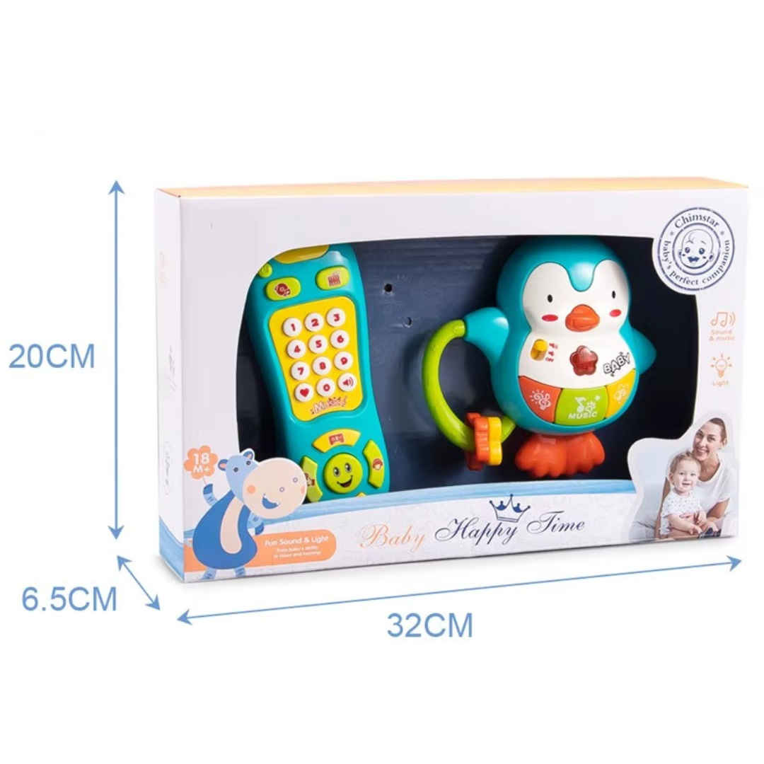 Baby Musical Penguin & Phone Set – Light & Sound Toy | Age 18M+