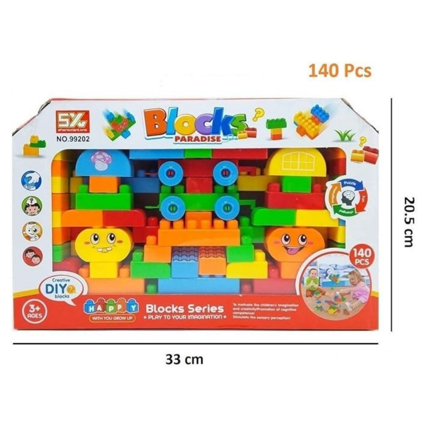 Blocks Paradise DIY Building Blocks Set – 140 Pieces