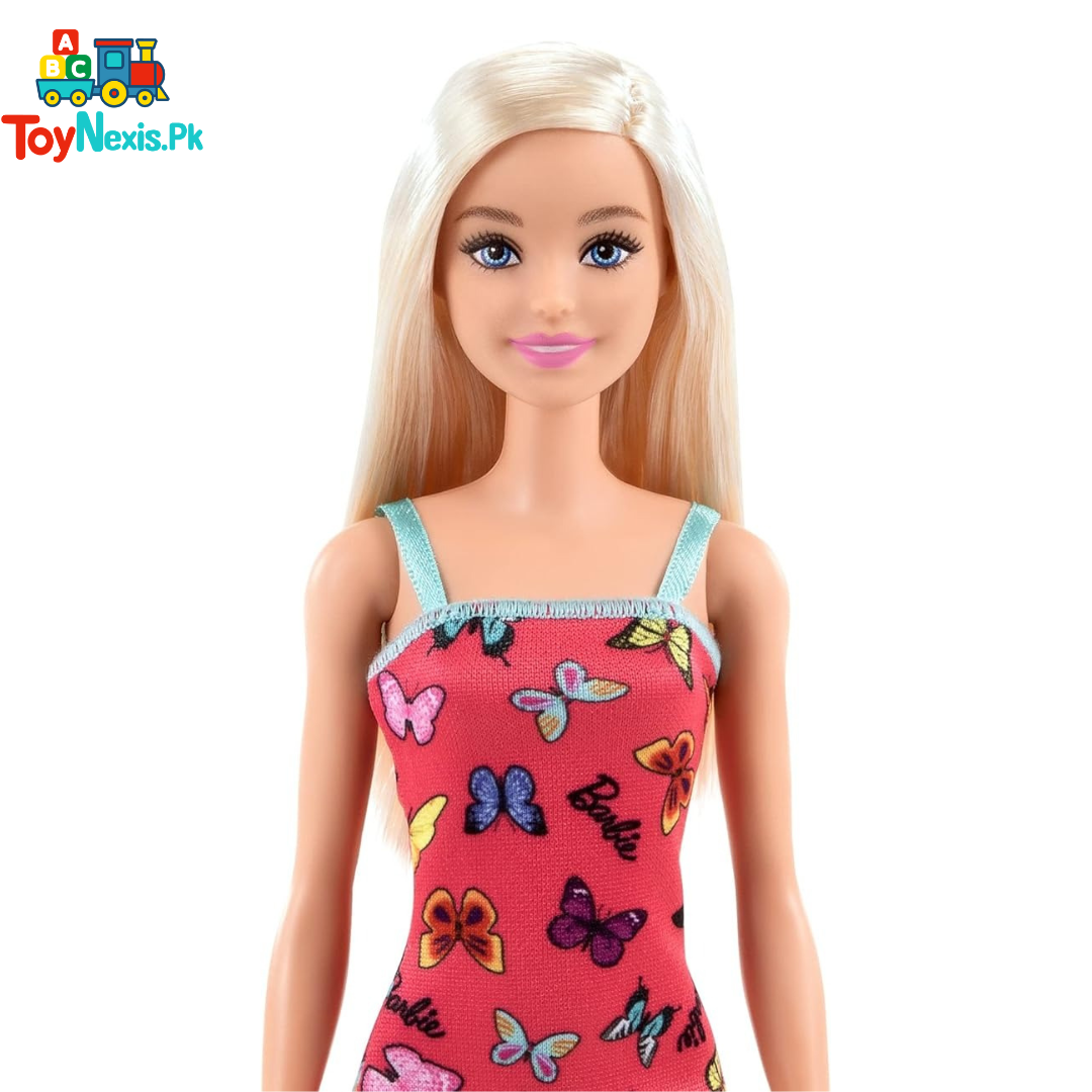 Barbie Doll in Butterfly Print Dress – Blonde Hair, Classic Fashion Doll by Mattel (Ages 3+)