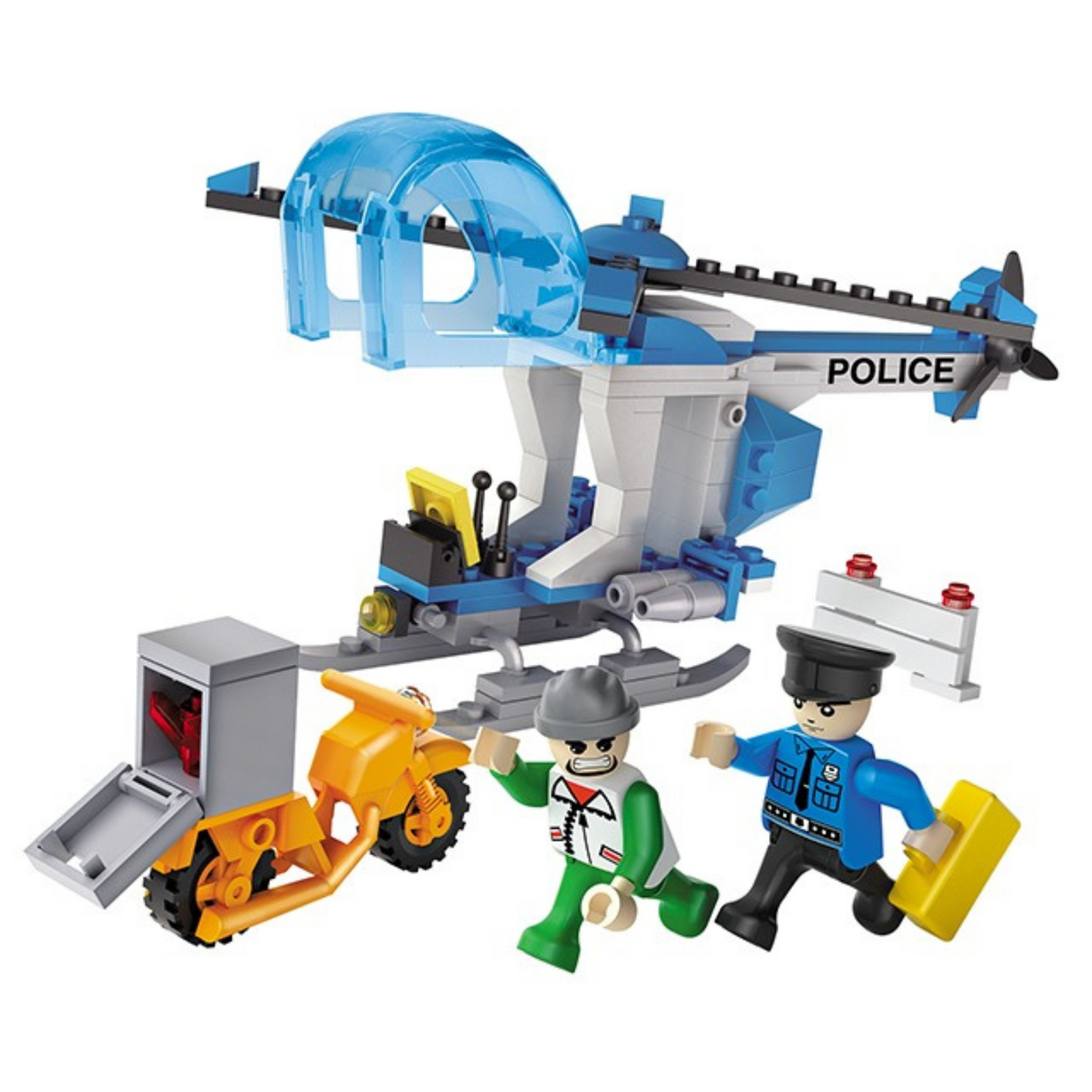 COGO Police Helicopter Building Block Set – Action-Packed Chase Fun!