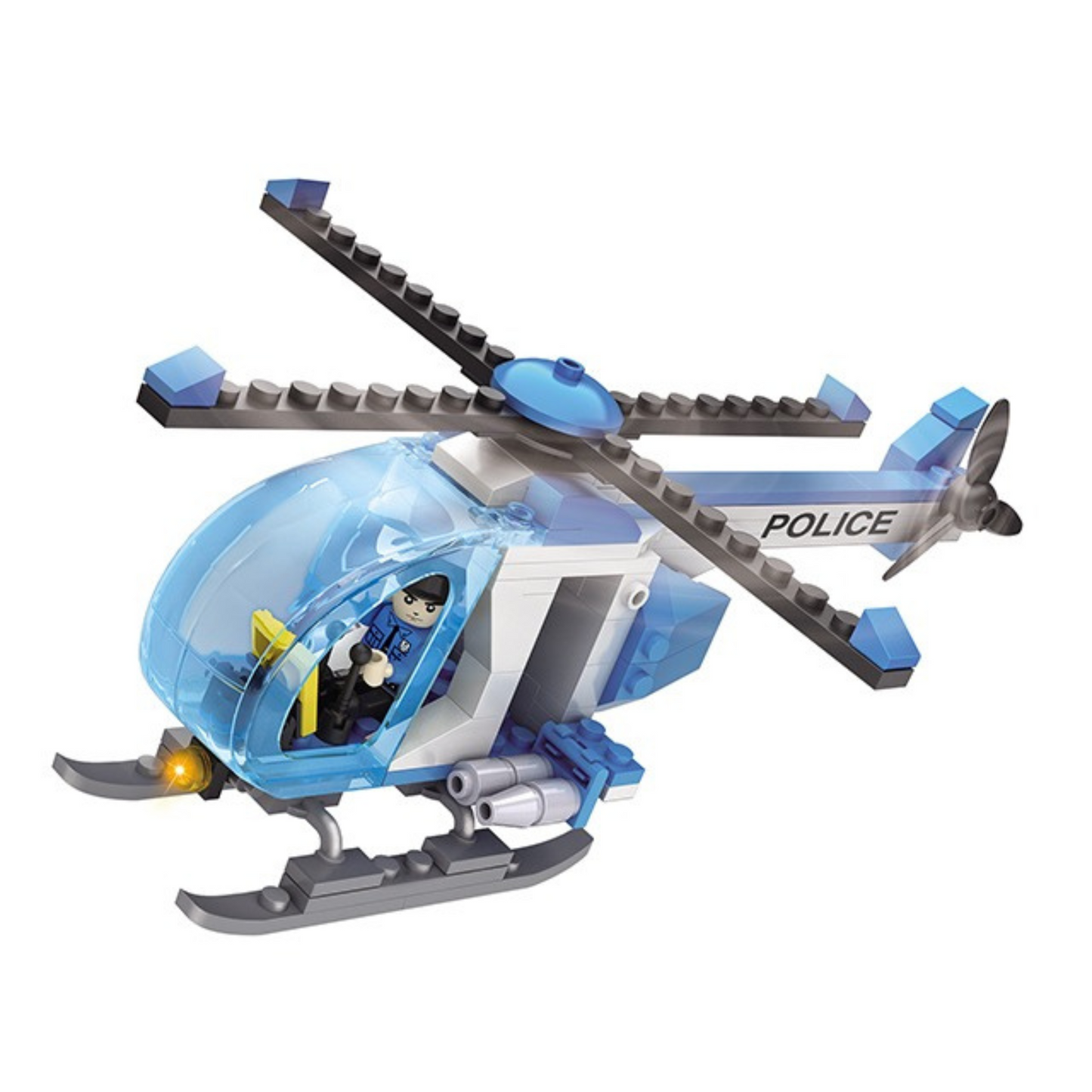 COGO Police Helicopter Building Block Set – Action-Packed Chase Fun!