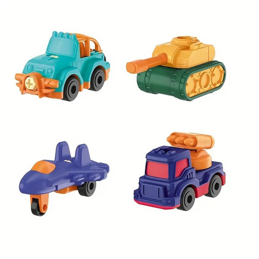DIY Military Vehicle Toy Set (4-in-1 Build & Play Construction Set for Kids)