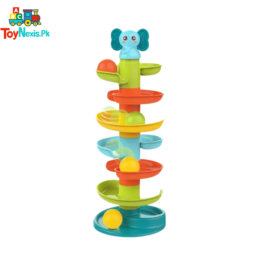 Elephant Roll Ball Tower | Early Learning Activity Toy | Ball Drop Game for Toddlers | 18+ Months
