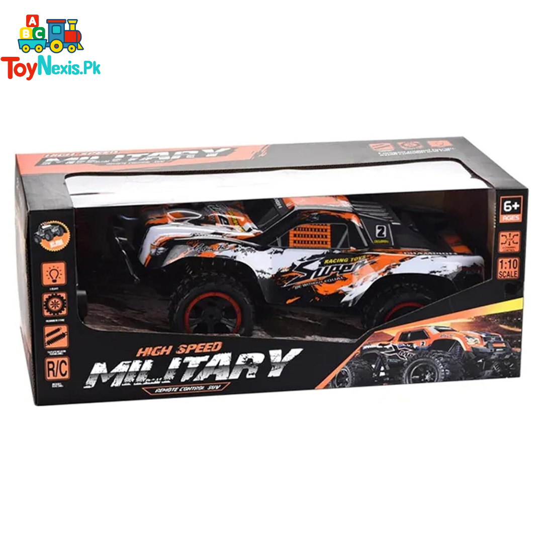 High Speed Military RC Car | 25Km/h | 1:10 Scale Remote Control Off-Road Truck | Racing Toy for Kids | 5+ Years