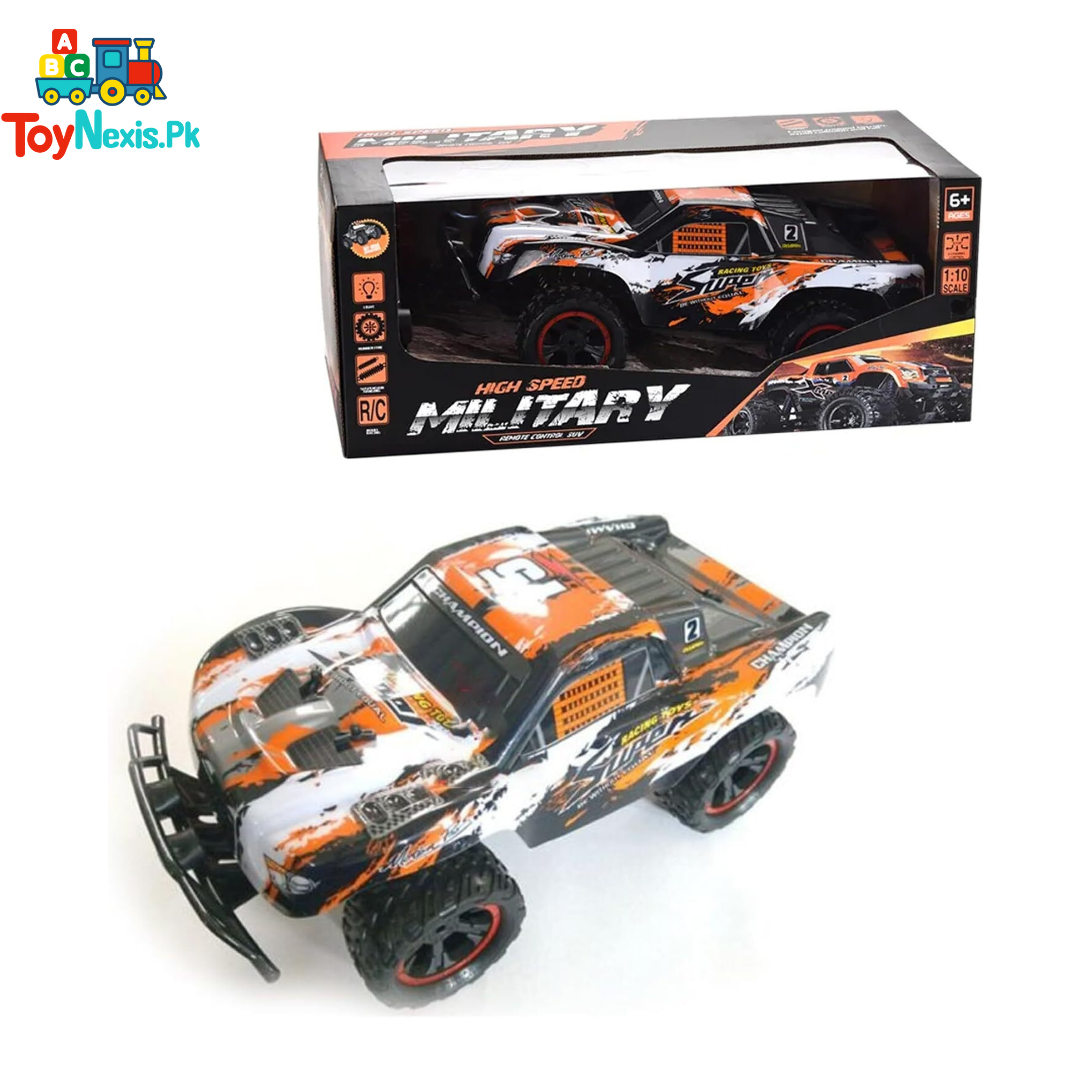High Speed Military RC Car | 25Km/h | 1:10 Scale Remote Control Off-Road Truck | Racing Toy for Kids | 5+ Years