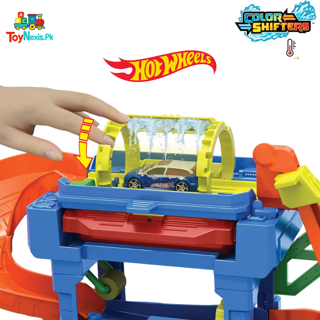Original Hot Wheels Tunnel Twist Car Wash Playset with Color Shifter Car