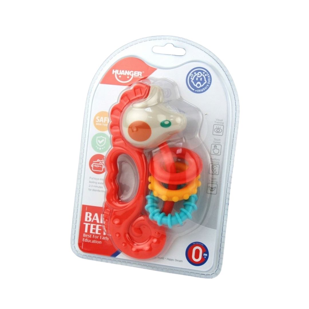 Huanger Baby Teether & Rattle | Seahorse Design | Age 0M+