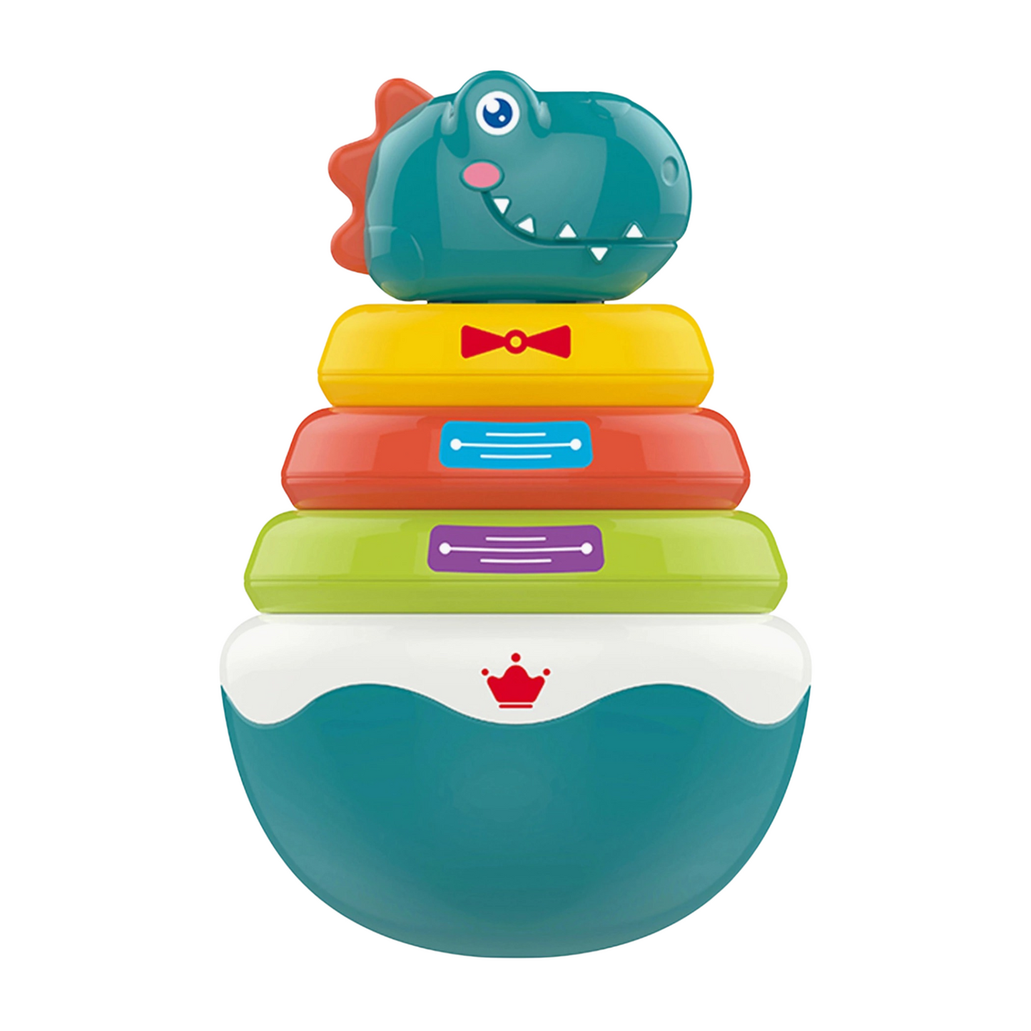 Huanger Stacking Roly-Poly Dinosaur – Early Learning Educational Toy for Babies (6 Months+)