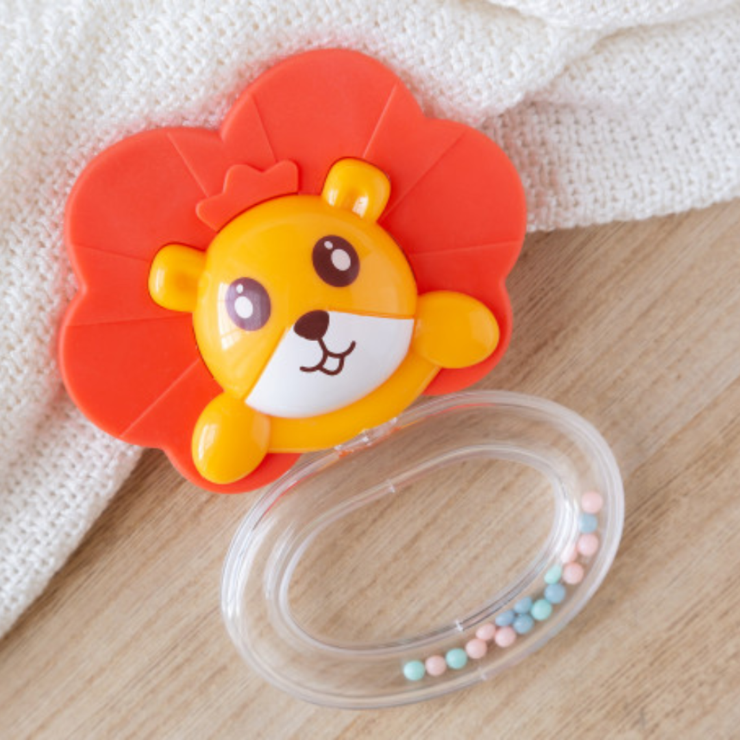 Huanger Baby Rattle – Lion Face Design | Age 0M+