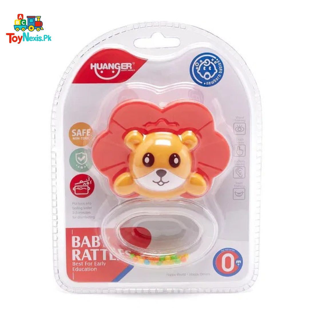 Huanger Baby Rattle – Lion Face Design | Age 0M+