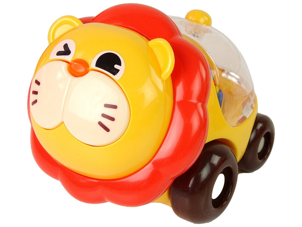 Huanger Bouncing Animal Car Set | Colorful Push & Go Animal Vehicles | 4 Pieces