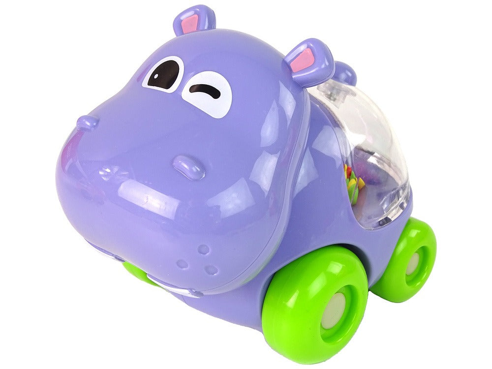 Huanger Bouncing Animal Car – Hippo | Fun Push Toy for Toddlers