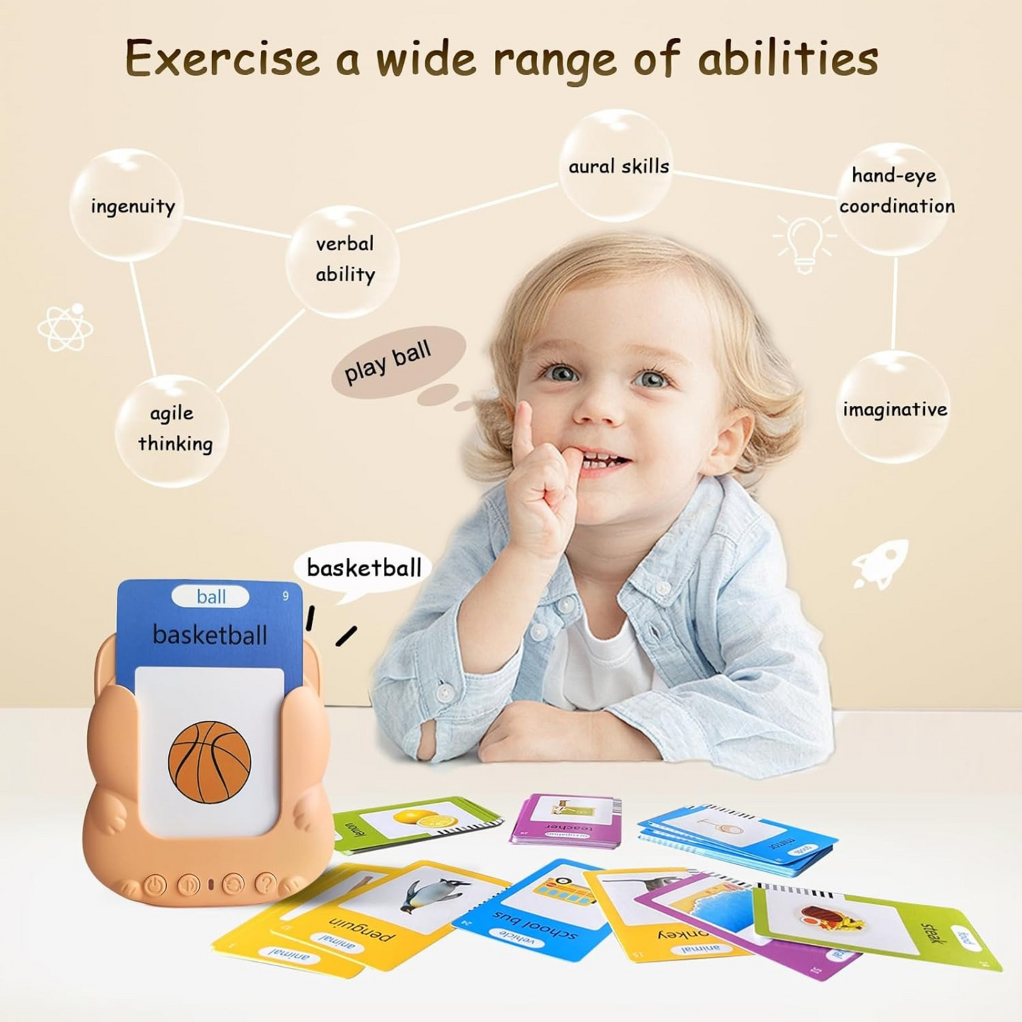 Interactive Talking Flash Cards | Early Learning Toy for Kids