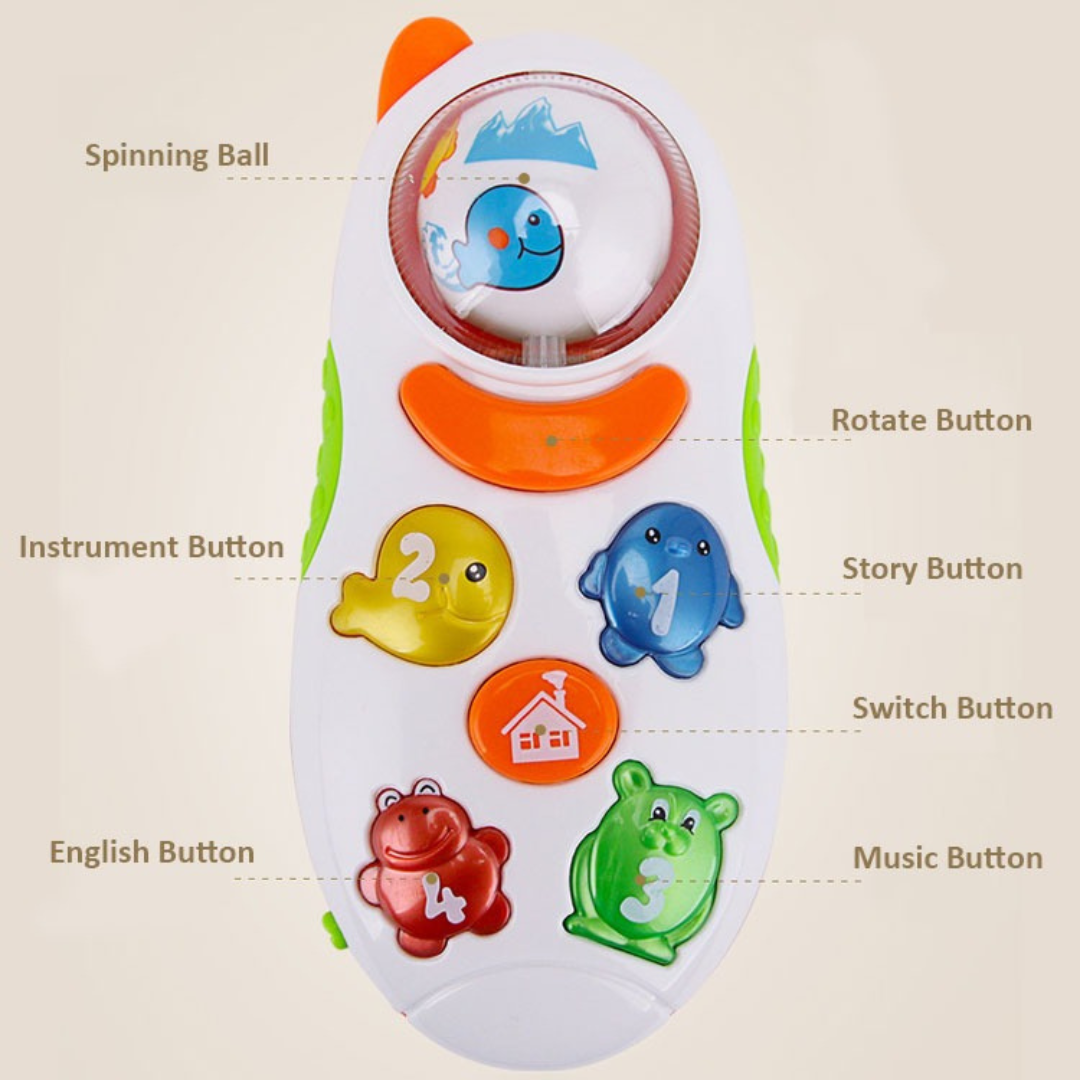 Kissbaby Musical Remote Control Toy for Babies – Early Learning Sound & Light Toy