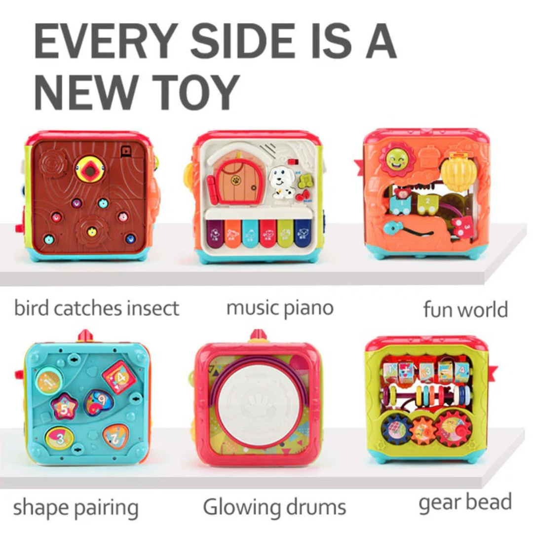Ibi-Irn Magic Box 6-in-1 Multifunctional Activity Cube for Toddlers