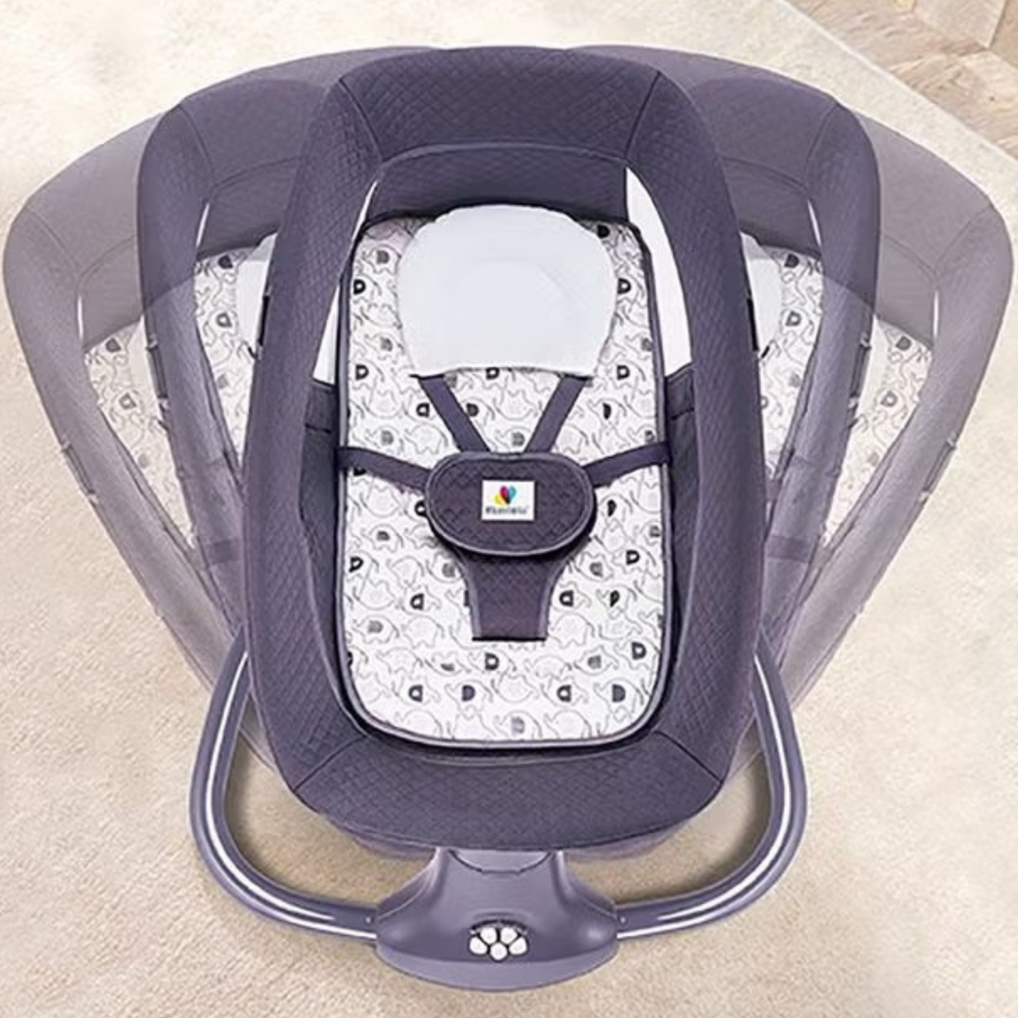 Mastela 3-in-1 Deluxe Multi-Functional Bassinet – Infant Rocker, Sleeper & Seat with Canopy & Vibration