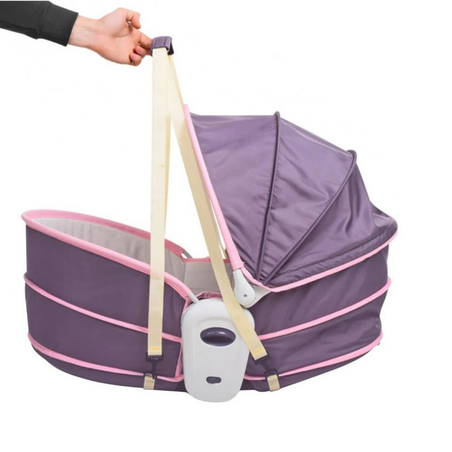 Mastela 5-in-1 Rocker & Bassinet with Canopy, Soothing Music & Soft Toys – Ultimate Multi-Functional Baby Cradle - Pink