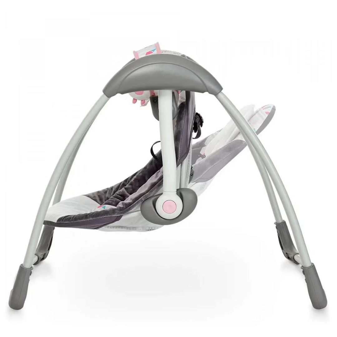 Mastela Deluxe Portable Baby Swing Automatic With Music | Timer & Plush Toys | Foldable Baby Rocker Seat for Newborns to Infants