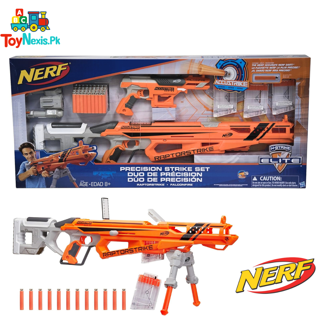 NERF N-Strike Elite AccuStrike Series RaptorStrike Precision Set – Official Hasbro Blaster for Ultimate Accuracy (Age 8+)