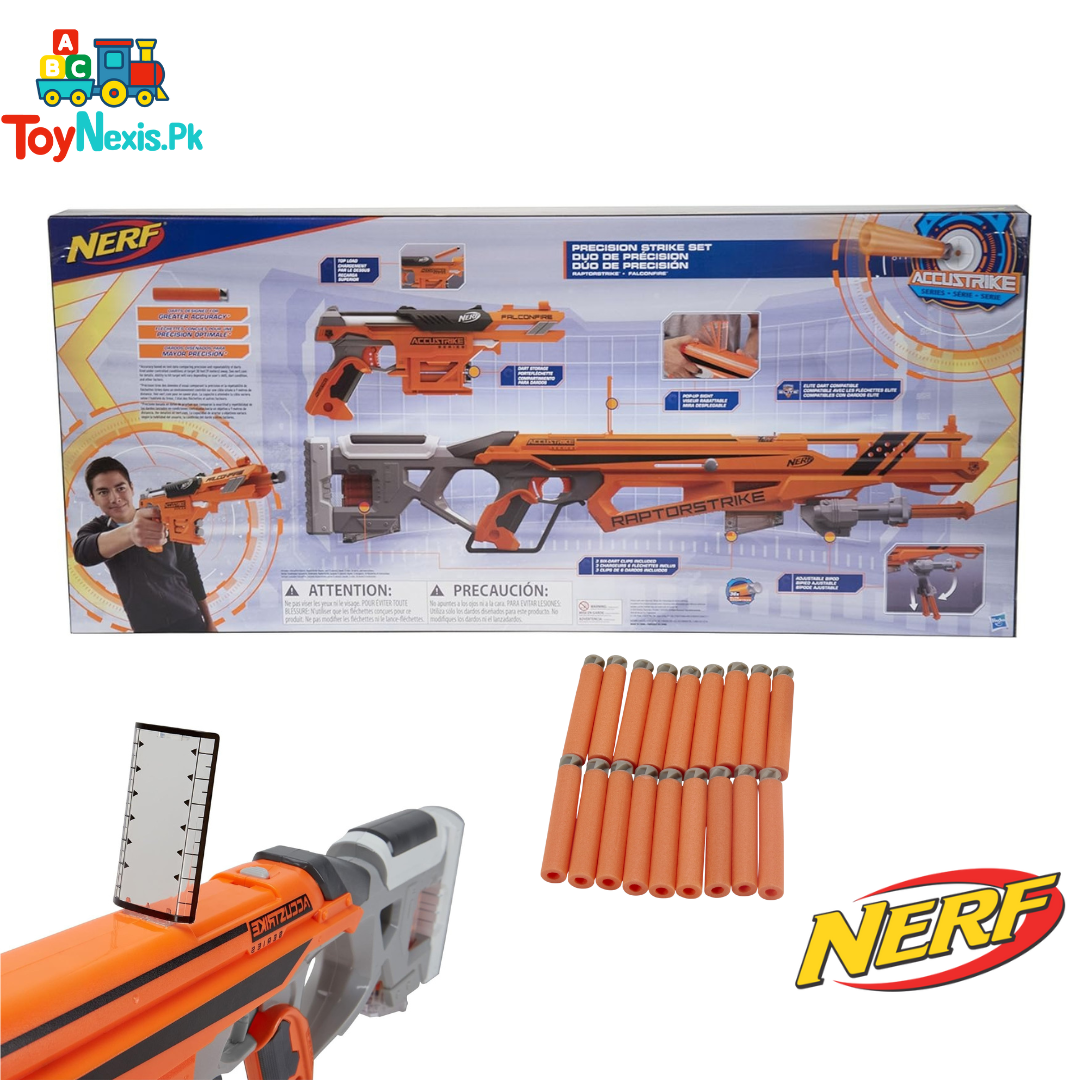 NERF N-Strike Elite AccuStrike Series RaptorStrike Precision Set – Official Hasbro Blaster for Ultimate Accuracy (Age 8+)