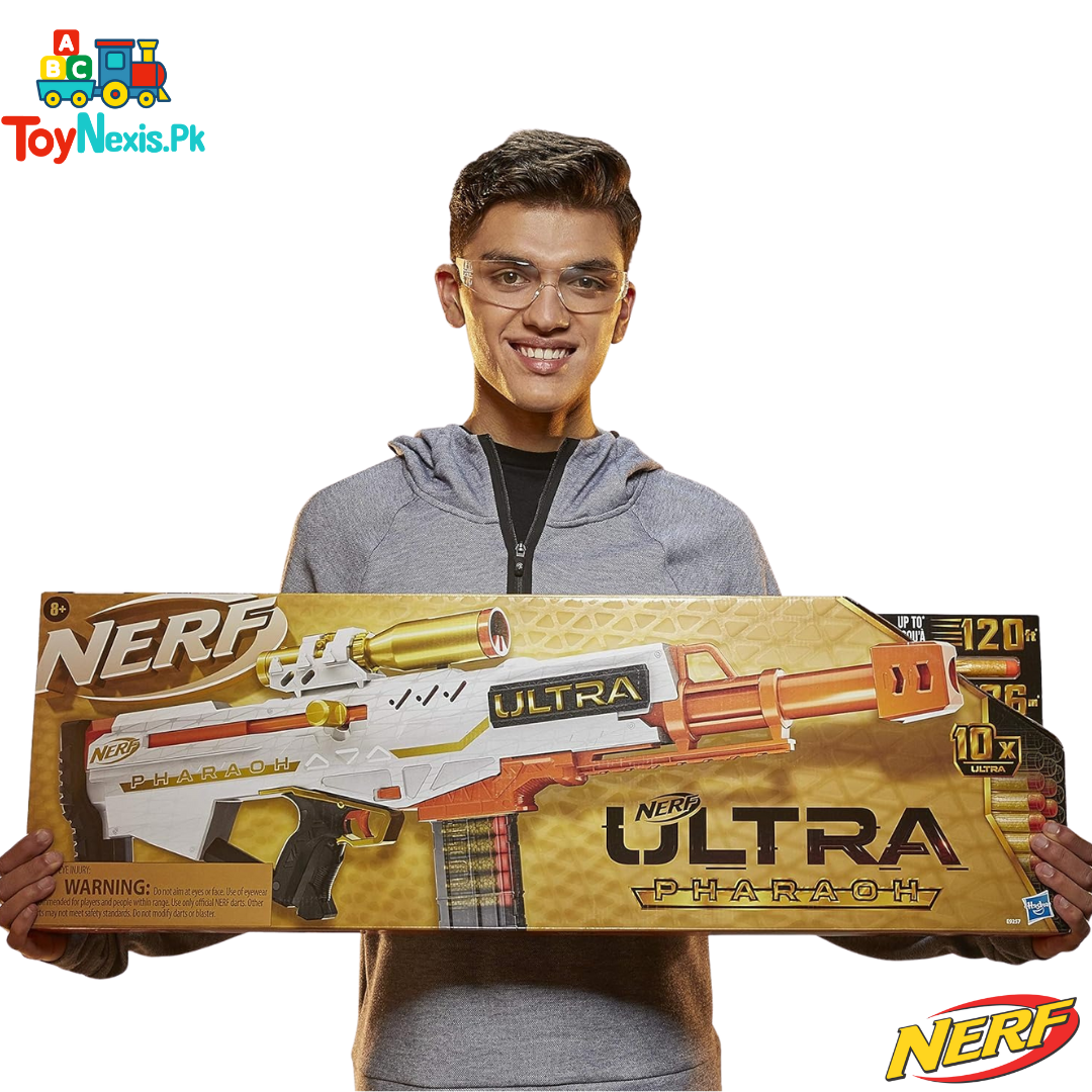 NERF Ultra Pharaoh Blaster – Original Hasbro | Long-Range Elite Blaster with Scope & Clip | Ages 8+