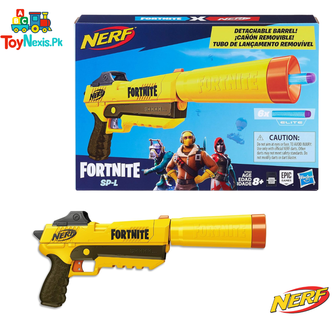 Nerf Fortnite SP-L Elite Dart Blaster – Original Hasbro Toy with Detachable Barrel (Age 8+)