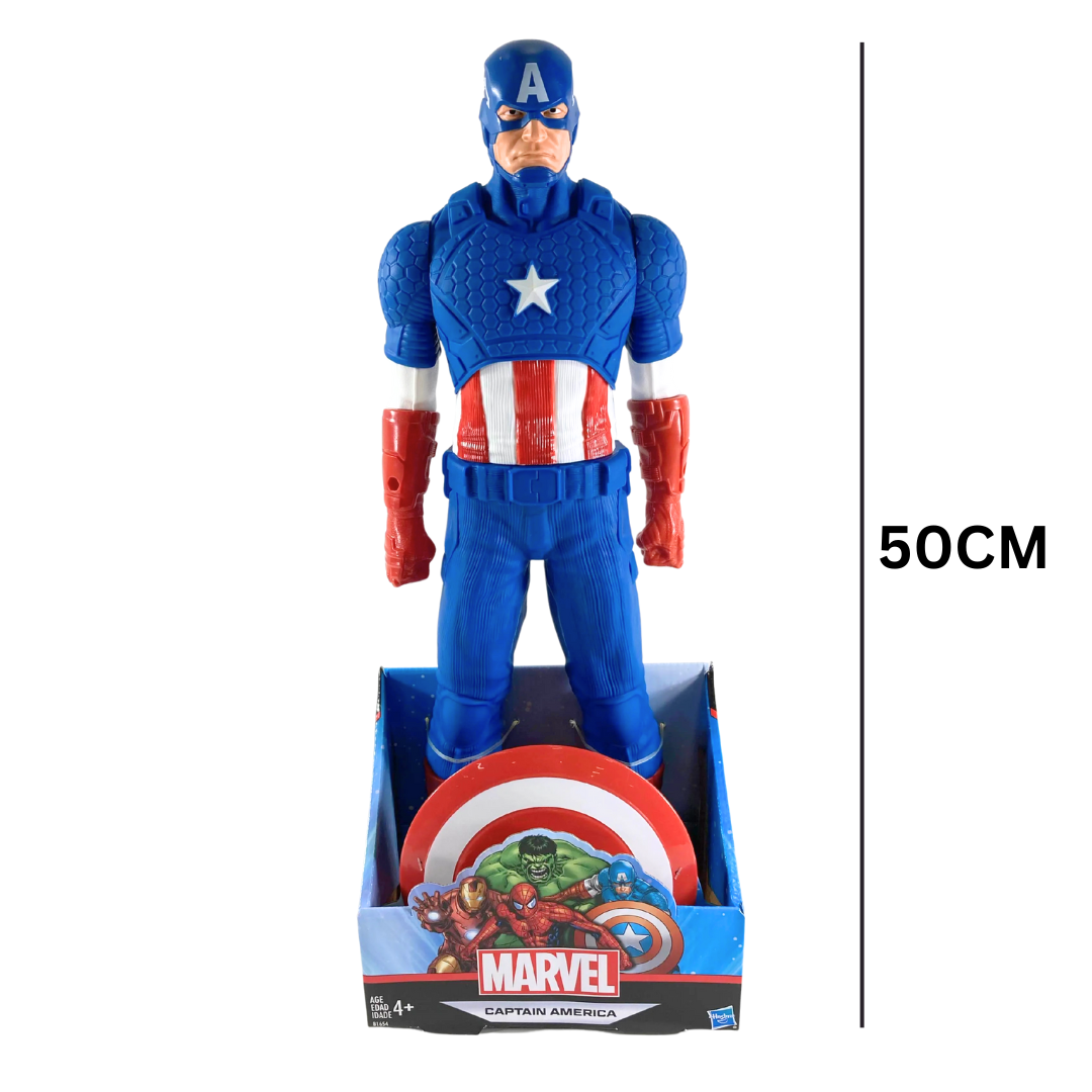 Marvel Avengers Captain America Action Figure – Hasbro Original | Large 50cm Tall | Marvel Superhero Toy