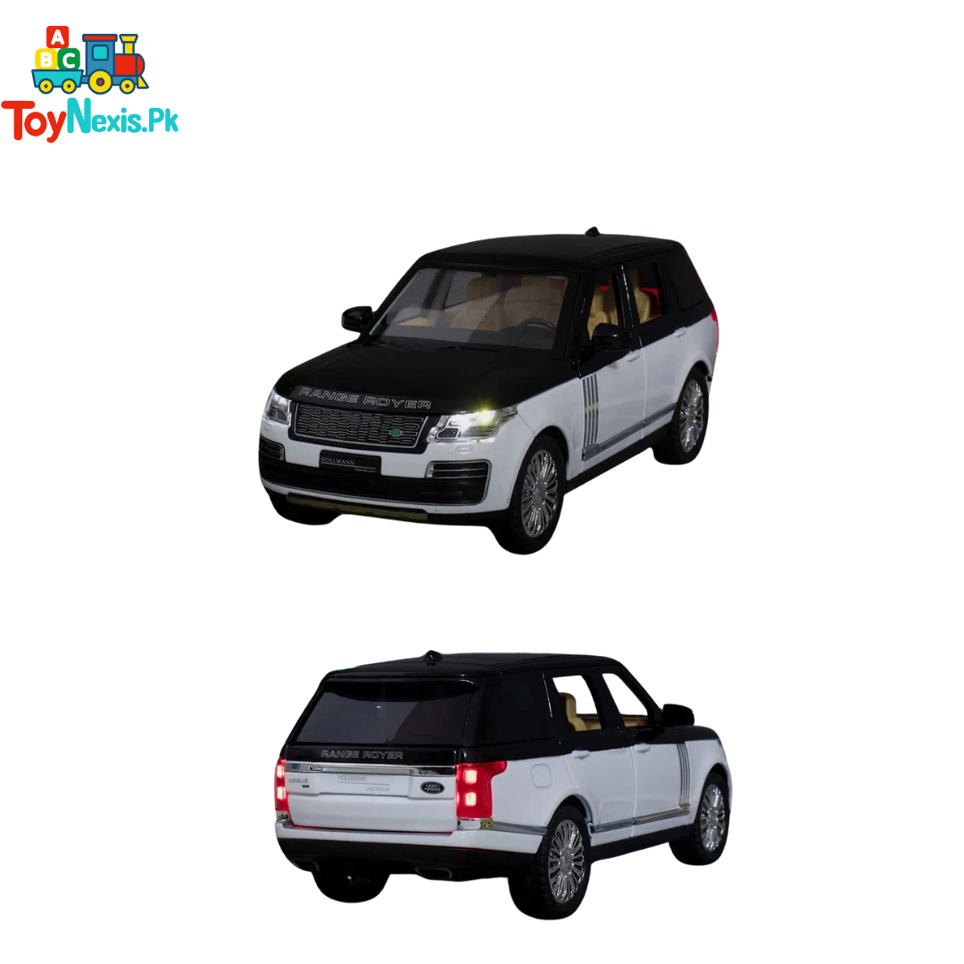 Range Rover 2022 SUV Diecast Alloy Model Car with Sound & Light – Pull Back Action (White)