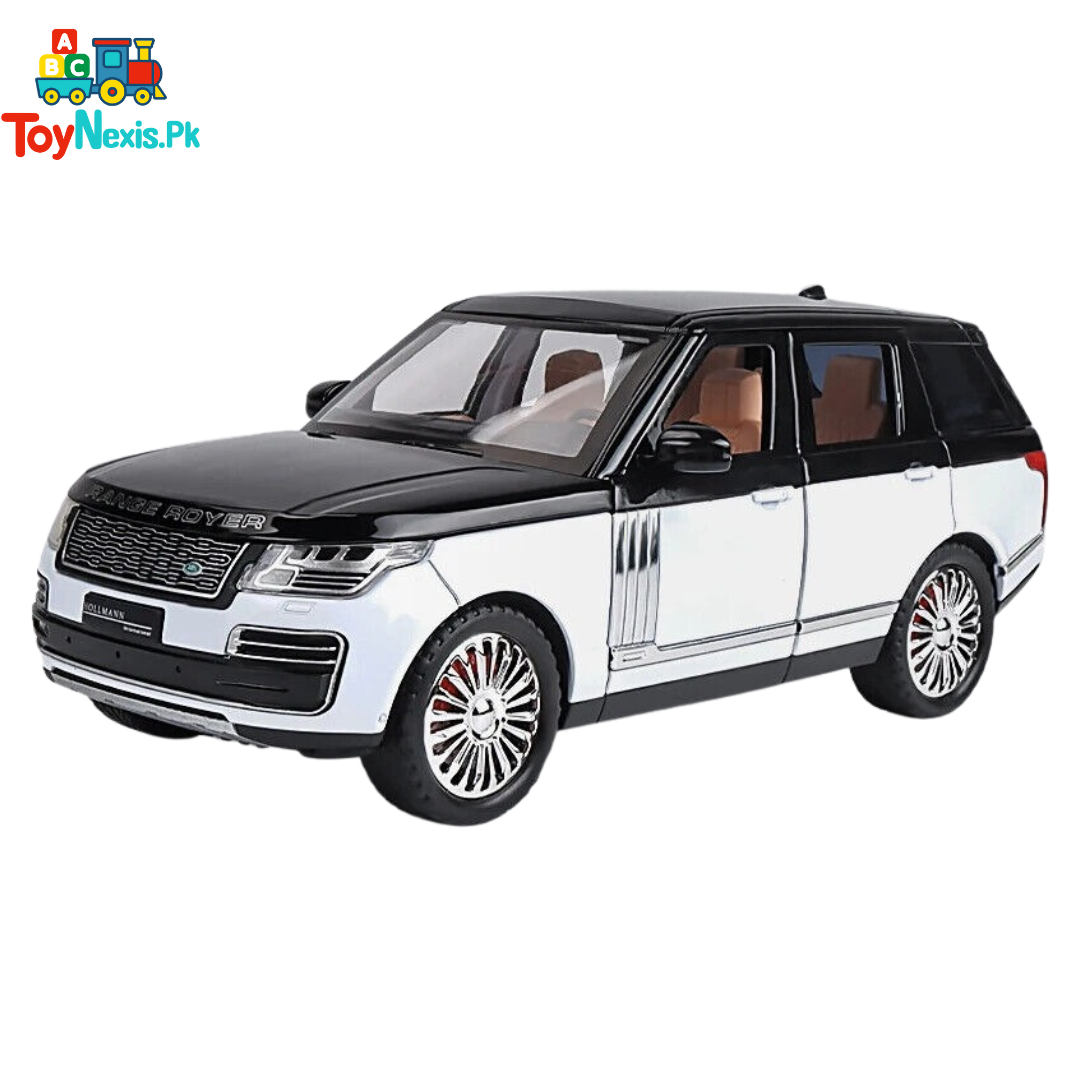 Range Rover 2022 SUV Diecast Alloy Model Car with Sound & Light – Pull Back Action (White)