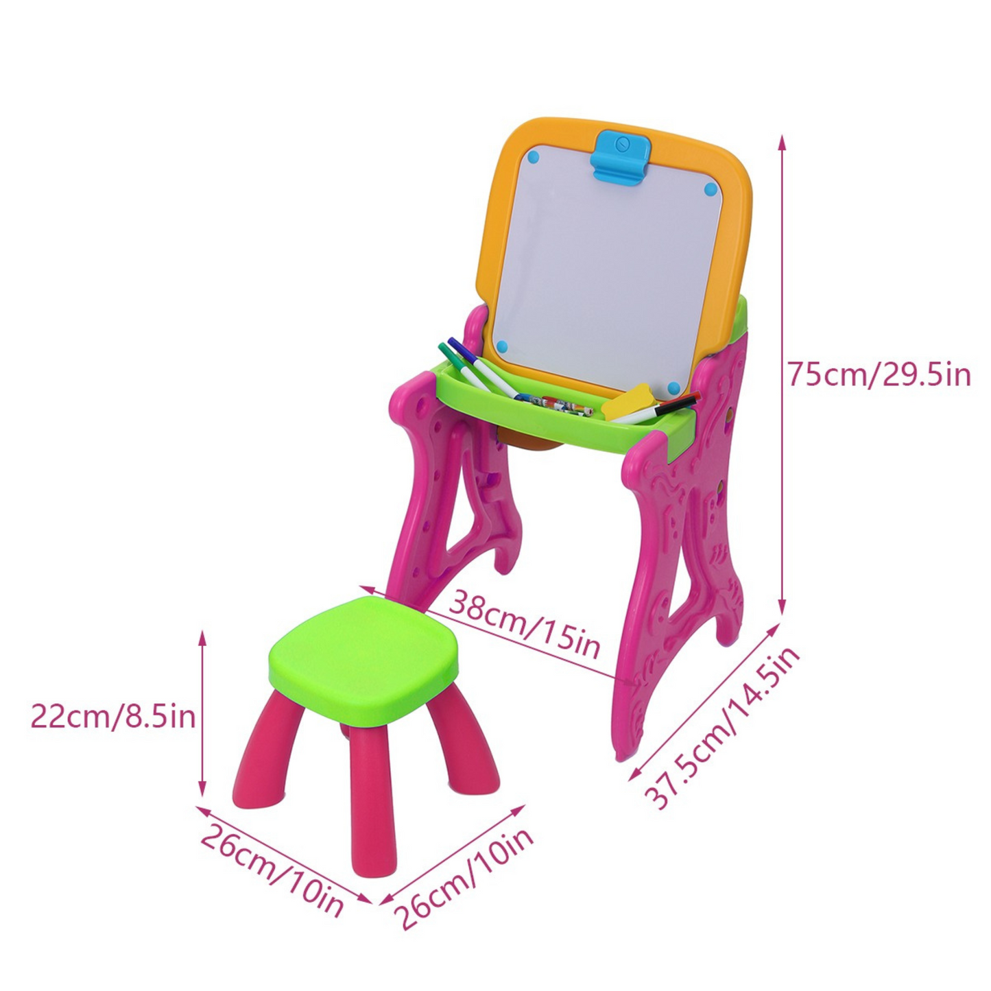 Table Painting Desk Set for Kids – 2-in-1 Drawing & Study Station