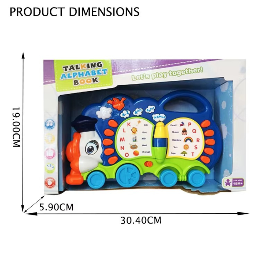 Talking Alphabet Book | Educational Train Toy for Toddlers | Age 18M+