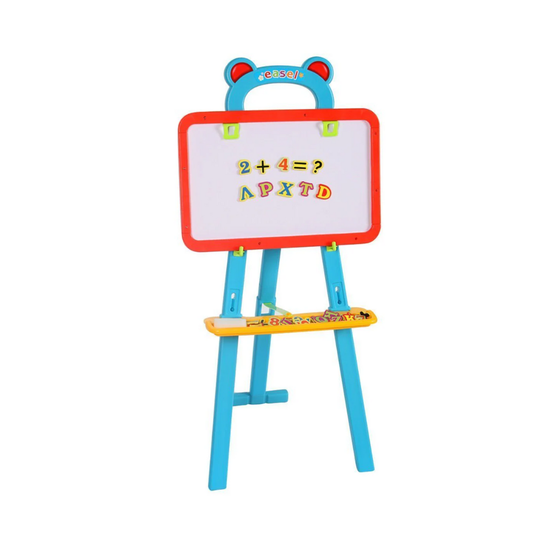 Tengjia 3-in-1 Learning Easel for Kids – Whiteboard, Chalkboard & Magnetic Board