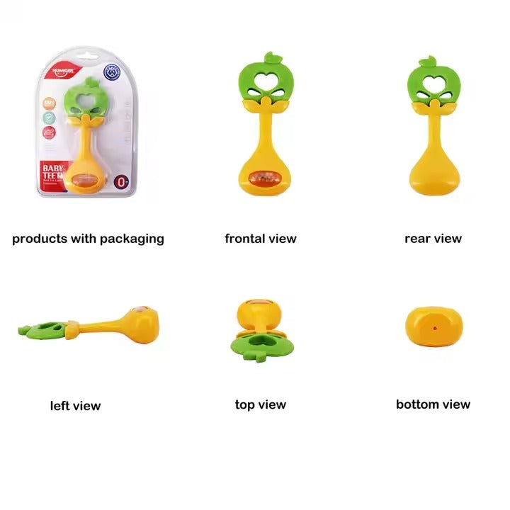 Huanger Baby Teether & Rattle | Apple Design | Age 0M+