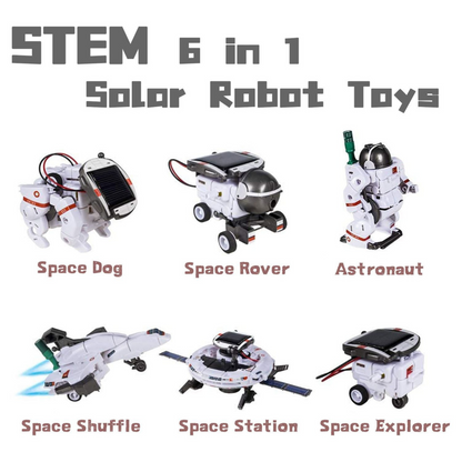 6-in-1 Solar Rechargeable Space Fleet | STEM Kit | Age 8Y +