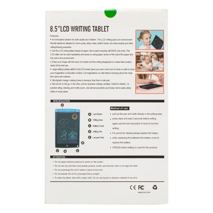 8.5" LCD Writing Tablet for Kids – Reusable Digital Drawing & Memo Pad