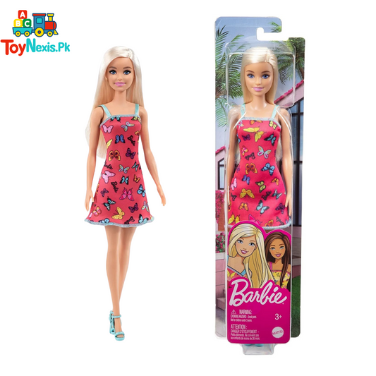 Barbie Doll in Butterfly Print Dress – Blonde Hair, Classic Fashion Doll by Mattel (Ages 3+)