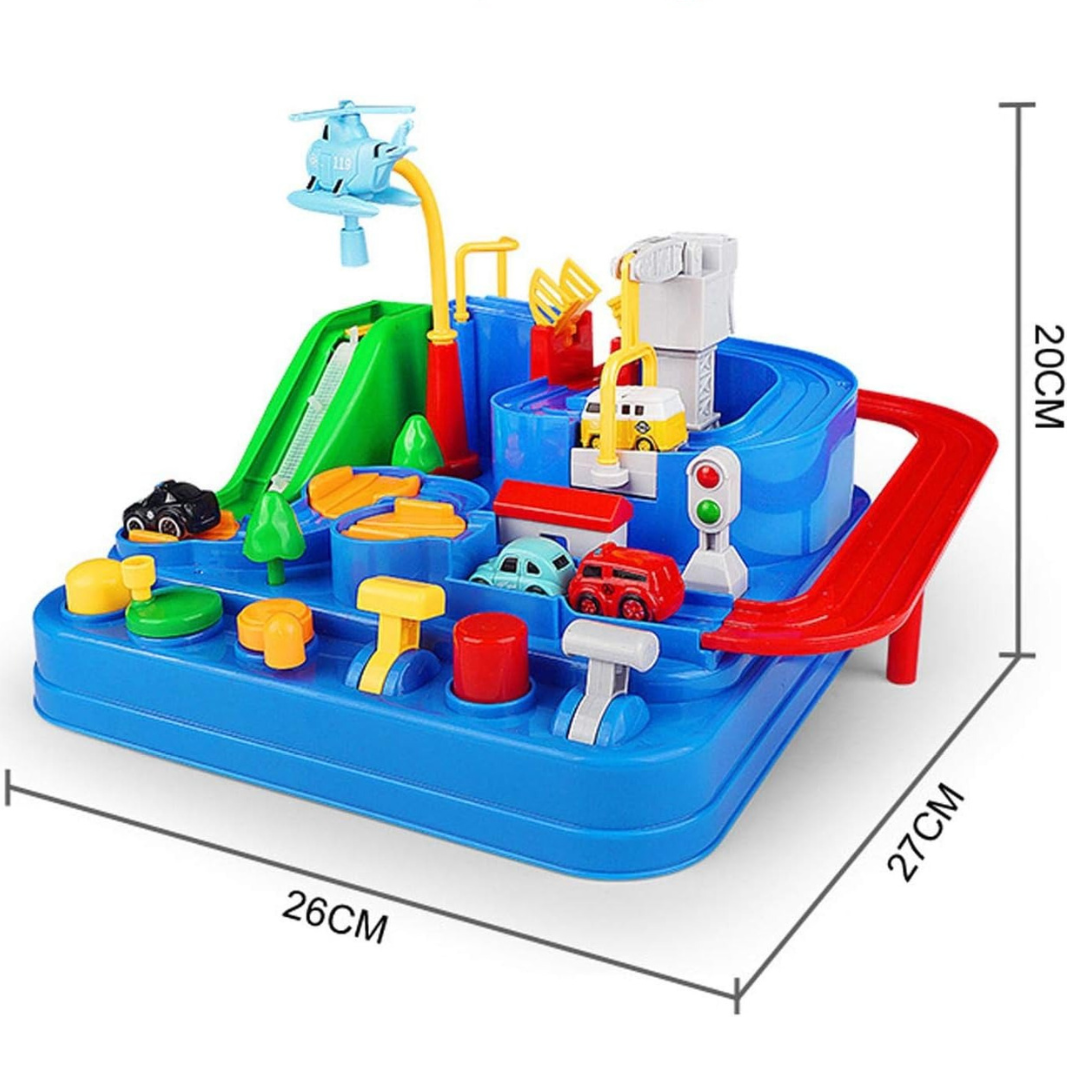 Car Adventure Track Toy – Interactive Puzzle Playset with 4 Cars
