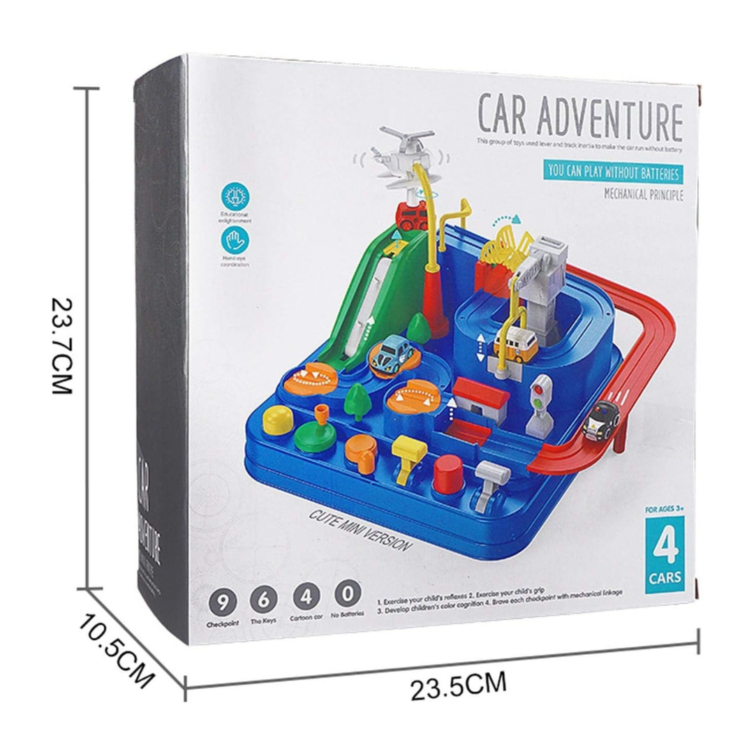 Car Adventure Track Toy – Interactive Puzzle Playset with 4 Cars