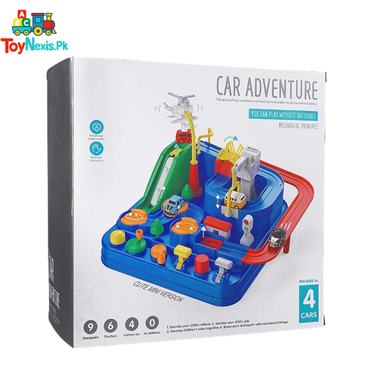 Car Adventure Track Toy – Interactive Puzzle Playset with 4 Cars