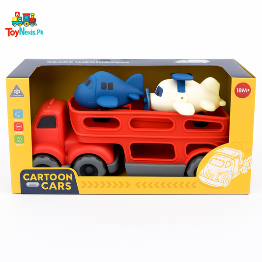 Cartoon Carrier Truck with Airplanes – 2-in-1 Fun | Geng Feng