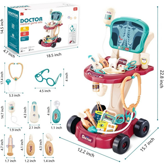 Doctor Medical Game Set – 29 PCS | Educational Doctor Toys | Pretend Medical Station Set | Interactive Kids Role Play Toy | Age 3 Years +