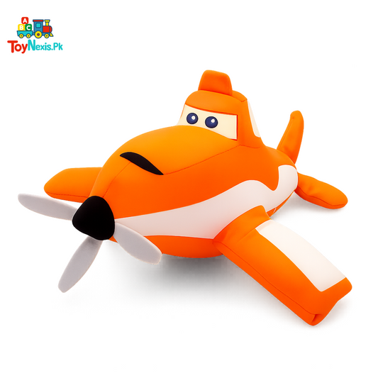 Dusty Crophopper Plush Airplane | Lightweight Cuddly Toy for Boys & Girls | Travel Friendly Baby Toy Gift (Orange)
