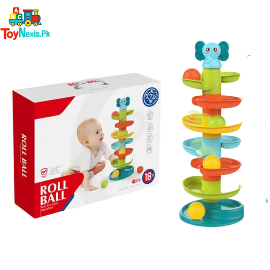 Elephant Roll Ball Tower | Early Learning Activity Toy | Ball Drop Game for Toddlers | 18+ Months