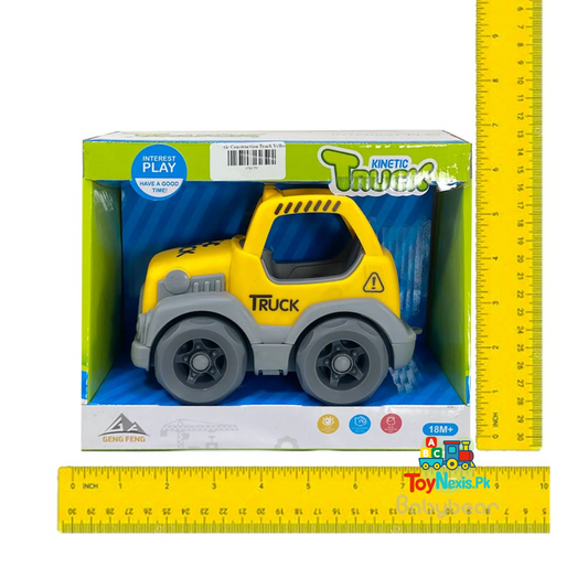Geng Feng Kinetic Truck Toy for Toddlers | Durable Big Wheel | Aeg 18M+ (Yellow)