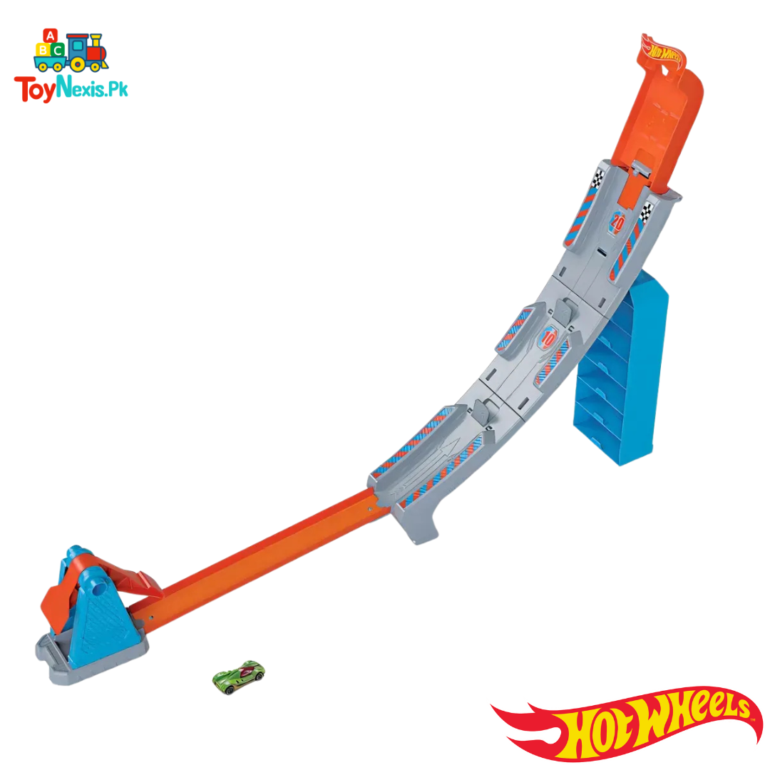 Original HOT WHEELS Let’s Race Action Hill Climb Champion Car Track – Includes 1 Die-Cast Car