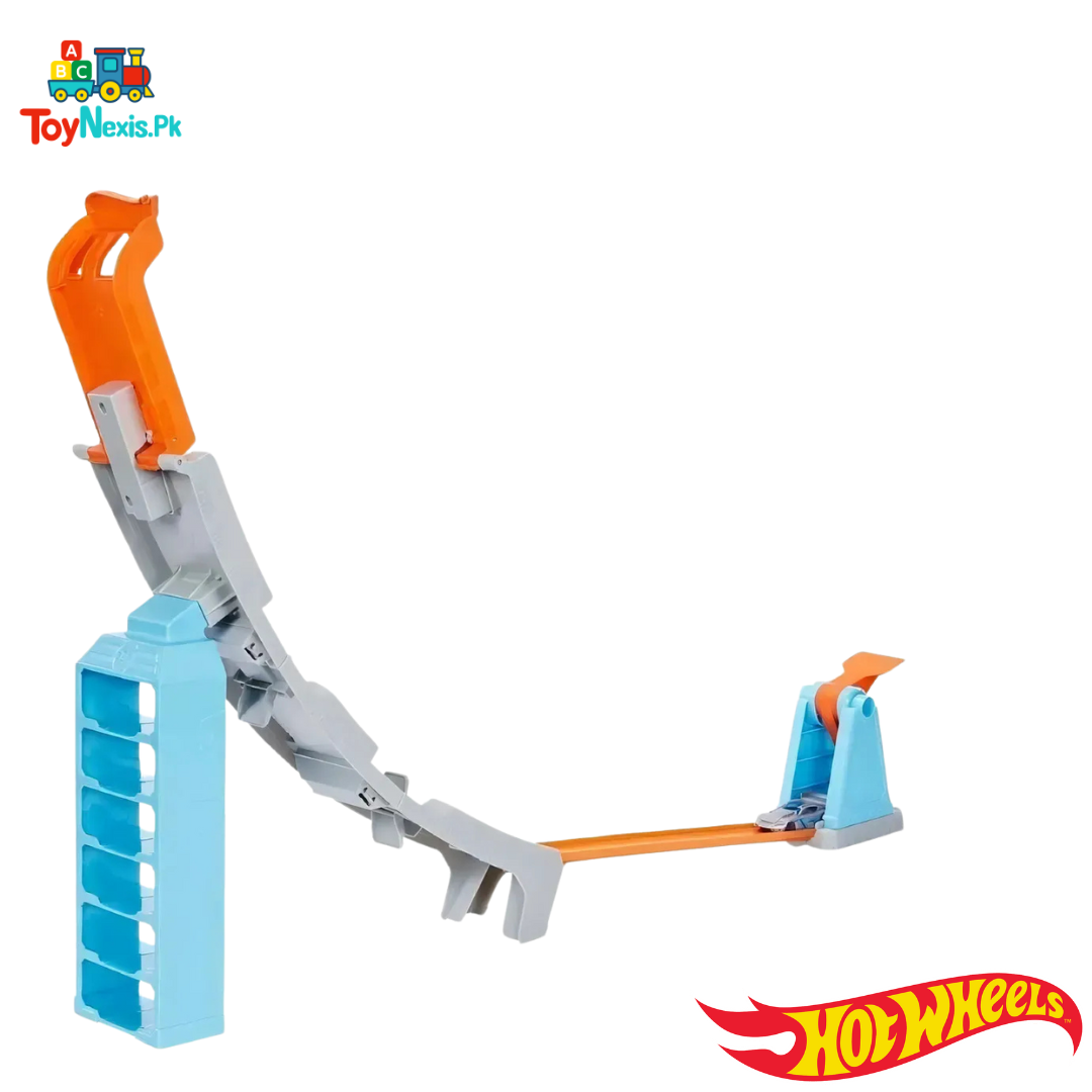 Original HOT WHEELS Let’s Race Action Hill Climb Champion Car Track – Includes 1 Die-Cast Car