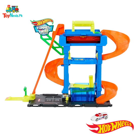 Original Hot Wheels Tunnel Twist Car Wash Playset with Color Shifter Car